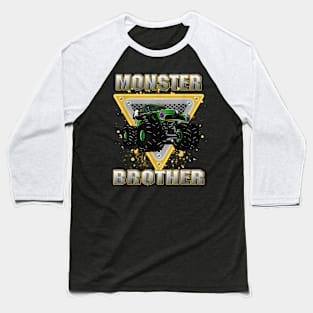 Monster Truck Brother Baseball T-Shirt